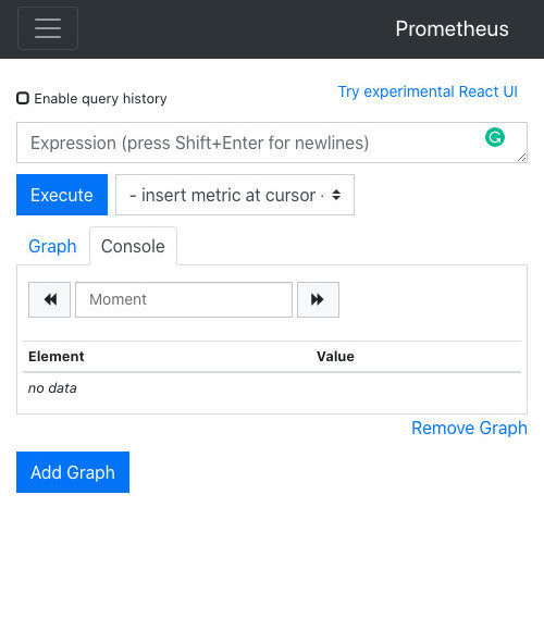 Prometheus dashboard